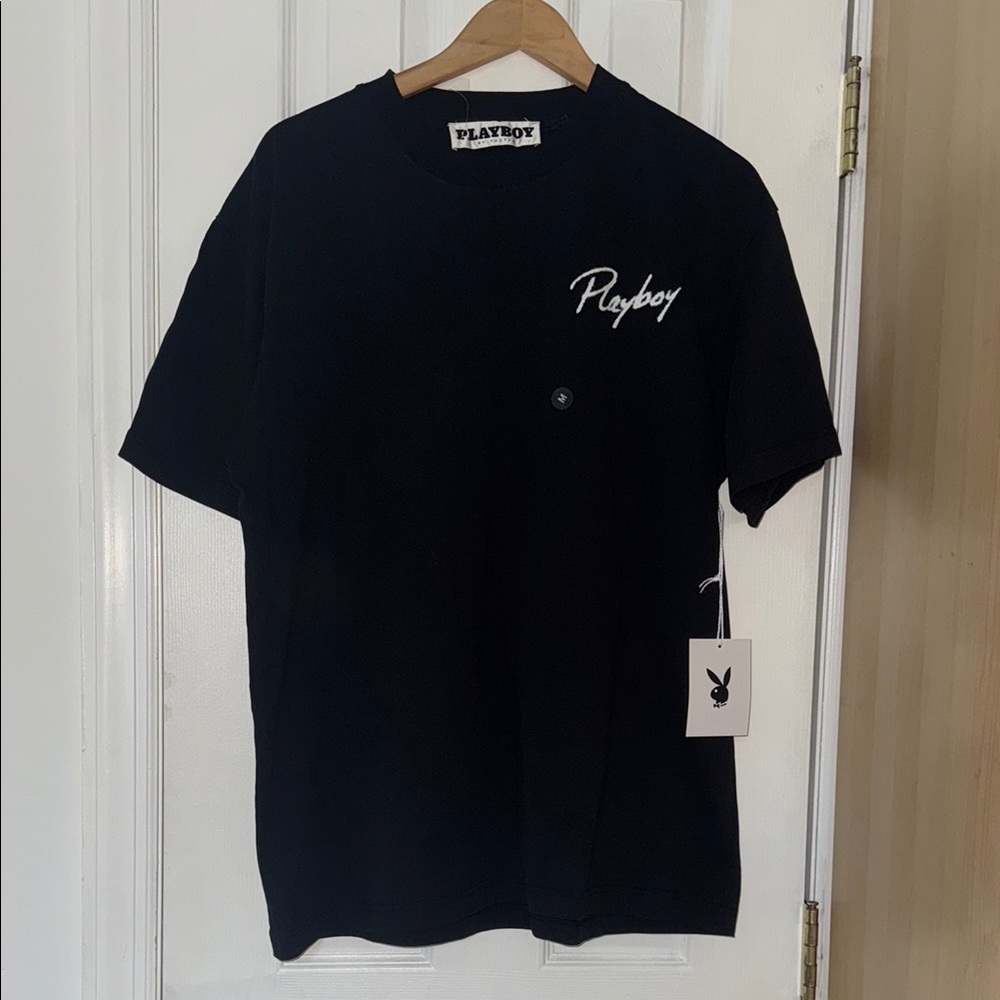 PLAYBOY Black Short Sleeve Men's Tee